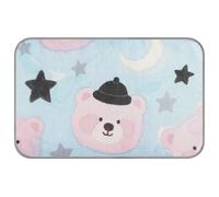 Tapis de refroidissement d'été pour chats - Motif ours rose - 96,5 x 58,4 cm - Pour hamster - Rafraîchissant pour hamster