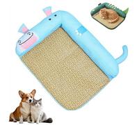 Tapis de refroidissement d'été pour chien, auto-refroidissant, en forme de girafe, avec dossier rembourré doux, coussin de cage de refroidissement respirant pour chiens et chats de petite, moyenne et