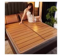 Tapis De Refroidissement En Bambou For Temps Chaud, Matelas De Couchage Réversible, Tapis Pliable En Soie Glacée Avec Bord Large, Tapis De Lit Rafraîchissant Non Électrique(Brown,90cm*190cm)