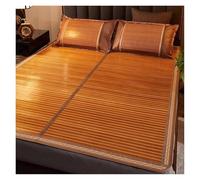 Tapis De Refroidissement En Bambou For Temps Chaud, Matelas De Couchage Réversible, Tapis Pliable En Soie Glacée Avec Bord Large, Tapis De Lit Rafraîchissant Non Électrique(Dark brown,90cm*190cm)