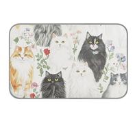 Tapis de refroidissement esthétique norvégien pour chat safari d'été 96,5 x 58,4 cm - Tapis de refroidissement en gel pour chaton - Lit confortable - Pliable - Manta Fria para perros M