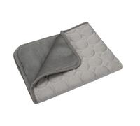 Tapis de refroidissement pliable pour chien et chat - Lavable - Pour intérieur ou extérieur - Non toxique - Gris - Taille XXL