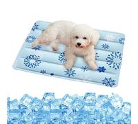 Tapis de refroidissement pour chien - Coussin de pression en gel imperméable de 60 x 45 cm | Tissu enduit de PVC de soie de glace antidérapant et auto-réfrigérant - Lit résistant pour soulager et
