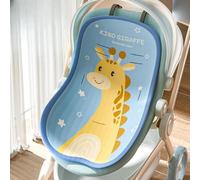 Tapis de refroidissement pour landau, siège auto pour bébé, lavable en machine, accessoires de voyage confortables pour chaise de salle à manger, chaises de sécurité pour enfants (girafe bleue)