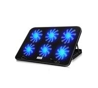 Tapis de refroidissement pour ordinateur portable avec six ventilateurs silencieux, support ergonomique réglable de 18 pouces, alimentation USB,