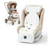 Tapis de refroidissement pour poussette avec ventilateur pour bébé, batterie rechargeable 10 000 mA, système de refroidissement pour siège arrière, ventilation maximale de 10 h, 3 vitesses, tapis de