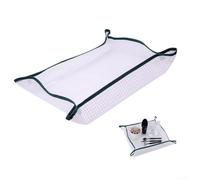 Tapis de rempotage pliable avec bords scellés et boutons d'angle, bâche anti-saleté pour rempoter les plantes sur pelouse ou terrasse, 50 x 50 cm