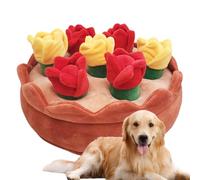 Tapis de reniflage pour animal de compagnie | Tapis à renifler pour chiot, jouet à mâcher pour chien avec 6 fleurs couinantes stimulent l'intelligence jouet