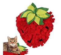 Tapis de reniflage pour animaux de compagnie - Tapis de fourrage, 1 tapis fraise pour les compétences du nez, tapis interactif en feutre avec poches cachées, approvisionnement animal, base