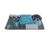 Tapis de reniflage pour chien - Tapis de reniflage carré | Jeux interactifs pour chien avec 10 éléments de dressage pour chien, 3 niveaux de difficulté pour chiens de petite, moyenne et grande taille