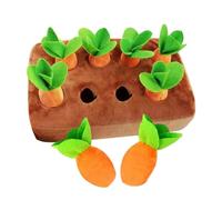 Tapis de reniflement de carotte pour chien en peluche | Jouets interactifs pour chiens avec puzzle éducatif, carotte farcie, jouet à mâcher durable, idéal pour stimuler l'intelligence et la rid