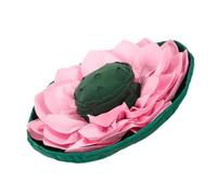 Tapis de Reniflement pour Chien Lotus, Jeu Lent Décompression | Polaire et Feutre, Rose ou Vert, pour Chien, Repas et Jeu, Stimule Nature et Intelligence