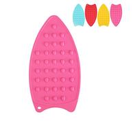 Tapis de repassage de silicone, garniture multifonctionnelle de repos de fer de silicone pour la planche à repasser, garniture chaude de repos de repassage de protection de sécurité (Rose)