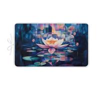 Tapis de Repassage Fleur Bleue Rose Tapis de Repassage sur Table pour Repassage Résistant à la Chaleur Antidérapant Pliable Portable pour Voyager Famille 80x50cm (1 pièce)