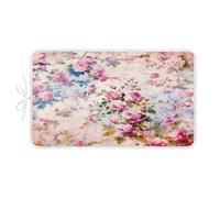 Tapis de Repassage Fleur Rétro Rose Tapis de Repassage sur Table pour Repassage Résistant à la Chaleur Antidérapant Pliable Portable pour Voyager Famille 80x50cm (1 pièce)