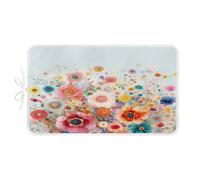 Tapis de Repassage Fleurs Rose Orange Tapis de Repassage sur Table pour Repassage Résistant à la Chaleur Antidérapant Pliable Portable pour Voyager Famille 80x50cm (1 pièce)