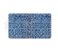 Tapis de Repassage Géométrie Bleue Rétro Tapis de Repassage sur Table pour Repassage Résistant à la Chaleur Antidérapant Pliable Portable pour Voyager Famille 80x50cm (1 pièce)
