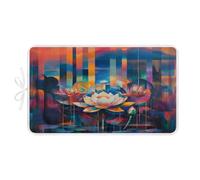 Tapis de Repassage Lotus Orange Tapis de Repassage sur Table pour Repassage Résistant à la Chaleur Antidérapant Pliable Portable pour Voyager Famille 80x50cm (1 pièce)