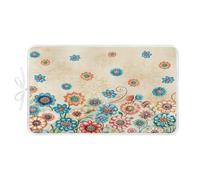 Tapis de Repassage Mandala Orange Bleu Tapis de Repassage sur Table pour Repassage Résistant à la Chaleur Antidérapant Pliable Portable pour Voyager Famille 80x50cm (1 pièce)