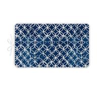 Tapis de Repassage pour Table Géométrie Bleu Foncé Tapis Repassage Pliable Portable Rectangle Résistant à la Chaleur Antidérapant Lavable pour Table et Autres Surfaces 80x50cm (2 pièce)