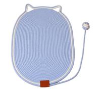 Tapis de Repos de Jeu d ' intérieur pour Chat avec Texture de, B | de la forme de l ' oreille, détail de la boule teaser, coussinet pliable lavable
