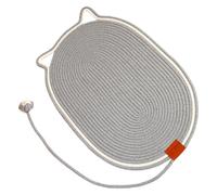 Tapis de Repos de Jeu d ' intérieur pour Chat avec Texture de, C | de la forme de l ' oreille, détail de la boule teaser, coussinet pliable lavable