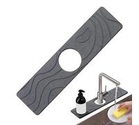 Tapis de robinet à ajustement flexible - Tapis de robinet de cuisine, protection anti-éclaboussures pour périphérique, tapis de robinets en silicone avec taille réglable, supports et supports, poignée
