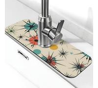 Tapis de robinet anti-éclaboussures pour évier 38,1 x 14 cm, super absorbant en diatomite à séchage rapide, tapis de séchage pour salle de bain, cuisine, comptoir