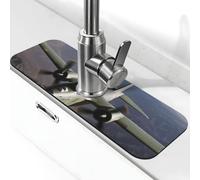 Tapis de robinet d'avion de l'armée américaine pour évier de cuisine - Mise à niveau premium 2025 : robinet en diatomite super absorbant à séchage rapide avec ventouse lavable pour évier de cuisine 14