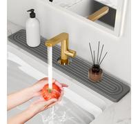 Tapis de robinet de 61 cm plus long pour évier de cuisine [pierre de diatomite à séchage super rapide] Tapis de robinet en pierre pour évier de cuisine, protection anti-éclaboussures, pierres à