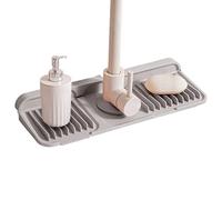 Tapis de robinet d'évier en silicone, protection anti-éclaboussures pour évier de cuisine inclinable à 6 degrés, poignée de robinet en silicone, plateau récupérateur d'égouttement pour station de café