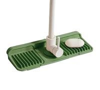 Tapis de robinet d'évier en silicone, protection anti-éclaboussures pour évier de cuisine inclinable à 6 degrés, poignée de robinet en silicone, plateau récupérateur d'égouttement pour station de café