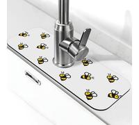 Tapis de robinet Honey Bee pour évier de cuisine, tapis de drainage pour évier de cuisine, protection anti-éclaboussures, tapis de robinet d'évier de cuisine à séchage rapide, tapis d'évier de salle