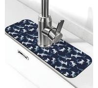 Tapis de robinet mignon en forme de tête de marteau pour évier de cuisine, tapis d'égouttement pour évier de cuisine, protection anti-éclaboussures, absorbant, séchage rapide, évier de cuisine, tapis