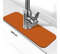 Tapis de robinet orange foncé pour évier de cuisine, tapis de robinet d'évier de cuisine, protection anti-éclaboussures, séchage rapide, tapis de drainage autour du robinet pour évier de cuisine