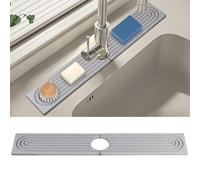 Tapis de robinet pour évier de cuisine, plateau d'évier en pierre de diatomite à séchage rapide, super absorption d'eau, empêche l'accumulation d'humidité, robinet de comptoir de salle de bain