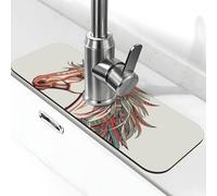 Tapis de robinet pour évier de cuisine, protection anti-éclaboussures, super absorbant, tapis de drainage pour robinet Cupidon, flèche, cheval d'amour derrière le robinet, bac récupérateur