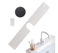 Tapis de robinet pour évier de cuisine - Protection en pierre diatomite - Récepteur de gouttes - Protection anti-éclaboussures puissante et absorbante - Séchage rapide - Accessoire de cuisine pour