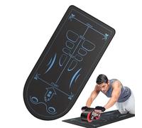 Tapis de rouleau abdominal - Tapis d'équipement d'exercice pour roue à roulettes | Tapis d'exercice antidérapant pour genoux abdominaux | Coussin de sol isolant acoustique de 7 mm d'épaisseur pour