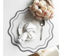 Tapis de salle à manger en cuir conçus pour résister à la chaleur et la protection, pour les cuisines et les restaurants pour maintenir l'intégrité et la décoration de la table (gris)