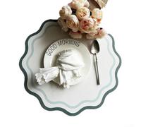 Tapis de salle à manger en cuir conçus pour résister à la chaleur et la protection, pour les cuisines et les restaurants pour maintenir l'intégrité et la décoration de la table (vert foncé)