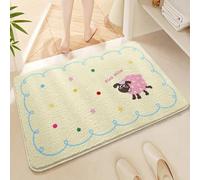 Tapis De Salle Bain Lignes Bleues Doux et Absorbant Tapis Sortie de Douche,Antidérapant,Facile À Laver en Machine-Idéal pour La Salle de Disponible