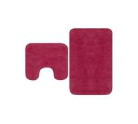 Tapis de salle de bain 2 pcs Tissu Fuchsia