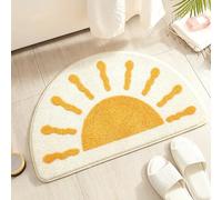 Tapis de salle de bain 75 x 45 cm, sur mesure, doux, absorbant, antidérapant, en tissu éponge, pour douche, salle de bain, style bohème, lavable en machine, tapis anti-saleté multicolore