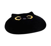 Tapis de salle de bain à motif chat - Tapis doux et antidérapant sur le thème du chat noir - Joli paillasson pour maison, chambre à coucher, toilettes, douche, décoration de sol - 50 x 55 cm