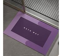Tapis de Salle de Bain à séchage Rapide, Tapis de Douche Super absorbants, Conception à 4 Couches, Tapis de Salle de Bain lavables faciles à Nettoyer, Rectangle Bleu(Rectangle Purple,50 * 80cm)