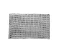 Tapis de salle de bain à tissage gaufré marron et gris avec pampilles - Une couverture de bain très absorbante et antidérapante pour les sols de la salle de bain, les salles de bains et les zones