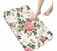 Tapis de salle de bain absorbant, antidérapant, lavable, séchage rapide, design rétro, pour douche, 88,9 x 119,4 cm, motif pierre, convient pour l'intérieur et l'extérieur