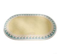 Tapis de salle de bain absorbant avec base antidérapante 40 x 60 cm | Lin tissé doux, absorption rapide de l'eau, base en caoutchouc haute adhérence, taille 40 x 60 cm, suite d'invité principale