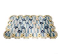 Tapis de salle de bain absorbant avec base antidérapante (A) 40 x 60 cm | Lin tissé doux, absorption rapide de l'eau, base en caoutchouc haute adhérence, taille 40 x 60 cm, suite d'invité principale